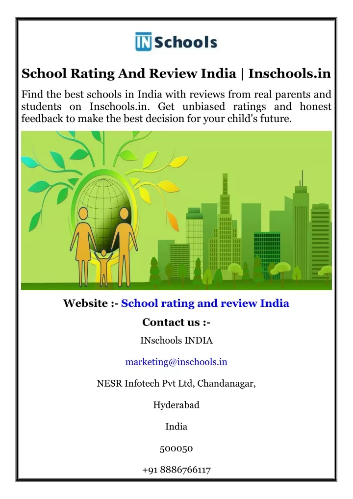 school rating and review india inschools in