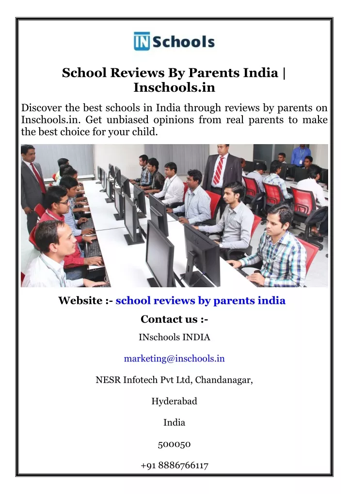 school reviews by parents india inschools in