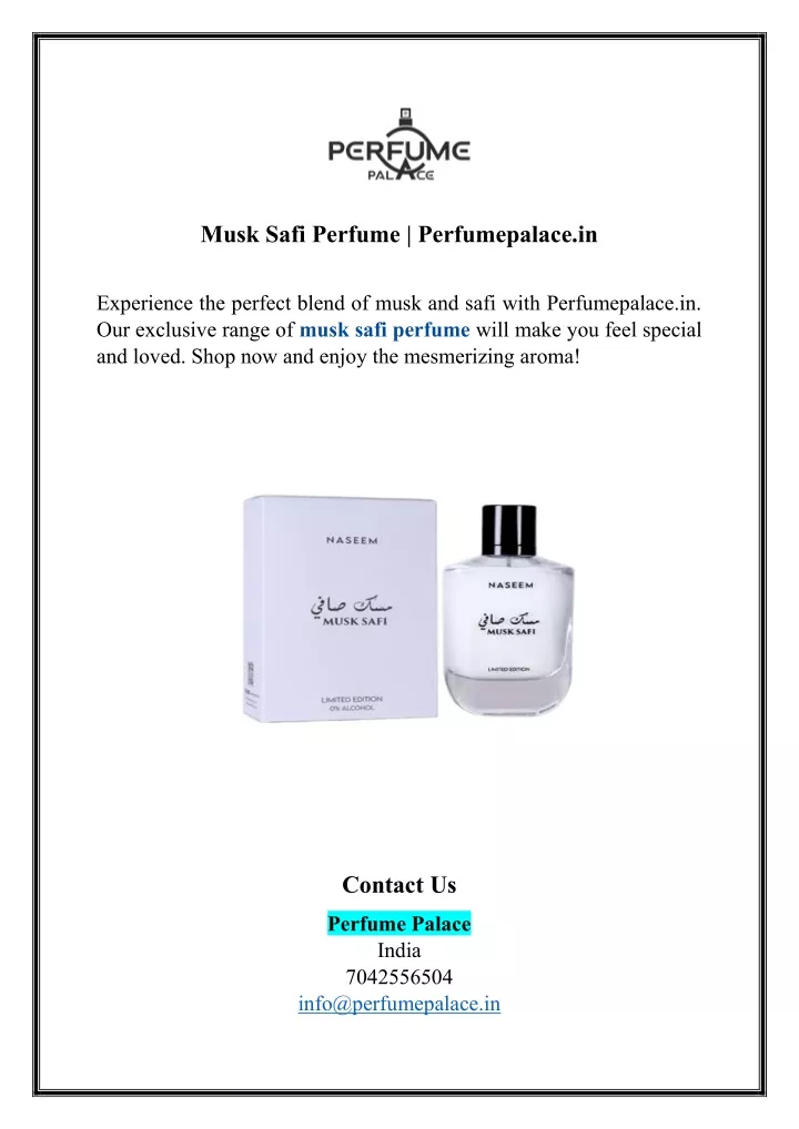 musk safi perfume perfumepalace in