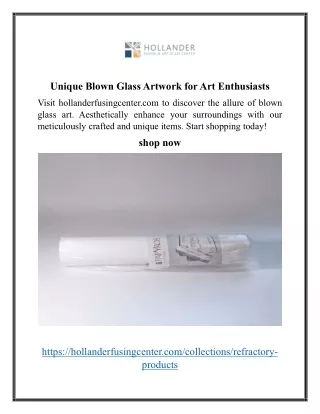 Unique Blown Glass Artwork for Art Enthusiasts