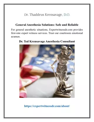 general anesthesia solutions safe and reliable