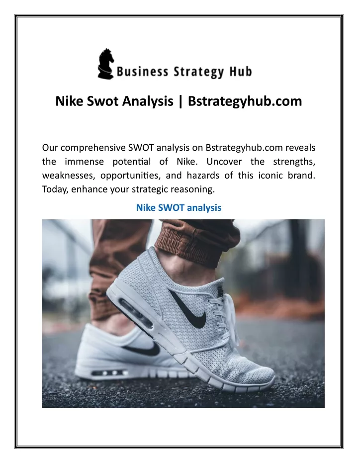 nike swot analysis bstrategyhub com