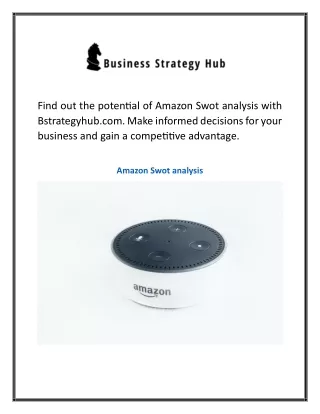 Amazon Swot Analysis Bstrategyhub