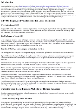 Enhance Your Local Service Web Site for Higher Ranks along with On-Page S.e.o Co