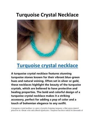 Turquoise Crystal Necklace
