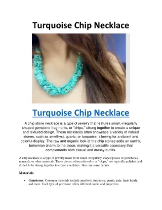Turquoise Chip Necklace
