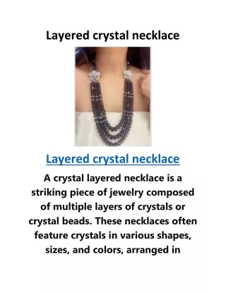 Layered crystal necklace