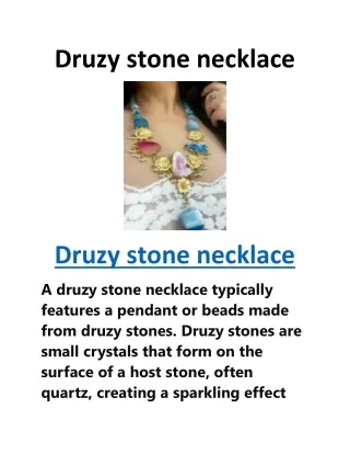 Druzy stone necklace