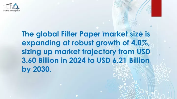 the global filter paper market size is expanding