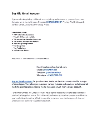 12 Examples Of Buy Old Gmail Accounts