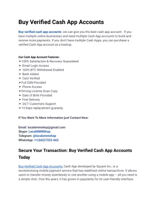 12 Examples Of  Buy Verified Cash App Account
