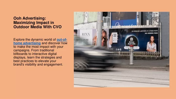 ooh advertising maximizing impact in outdoor media with cvo