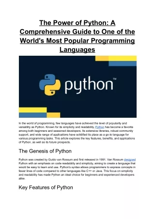 python article