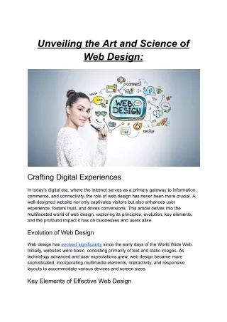 web designing Article