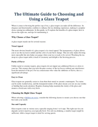 the ultimate guide to choosing and using a glass