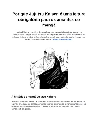 Por que Jujutsu Kaisen é uma leitura obrigatória para os amantes de mangá (1)