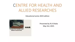 c entre for health and allied researches
