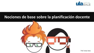 Nociones de base sobre la planificación docente