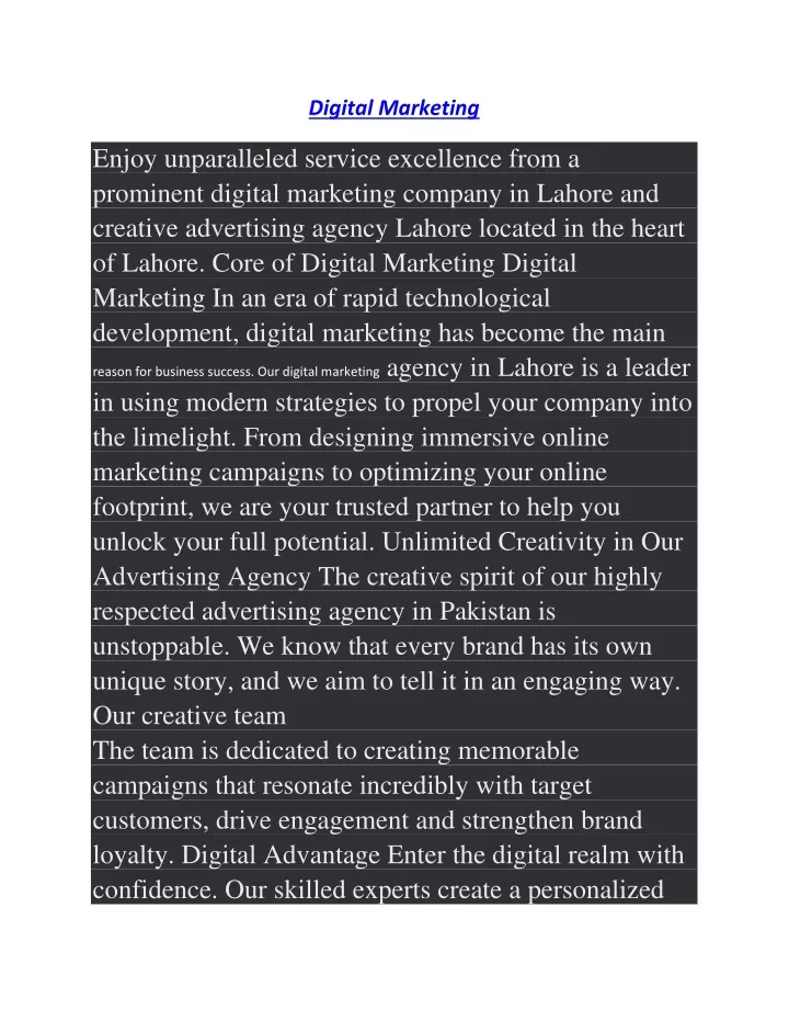 digital marketing