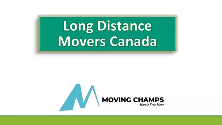 long distance movers canada