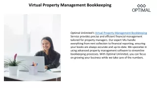 Virtual Property Management Bookkeeping