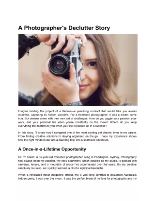 a photographer s declutter story
