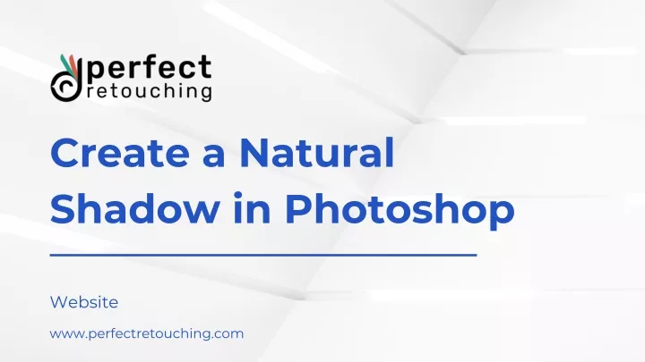 create a natural shadow in photoshop