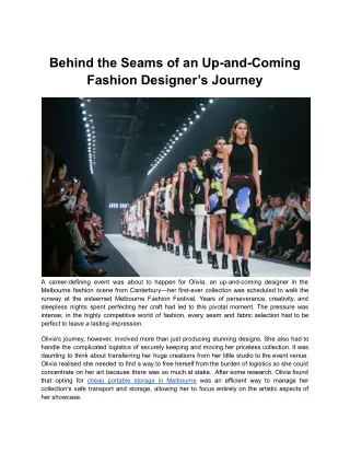 Behind the Seams of an Up-and-Coming Fashion Designer’s Journey