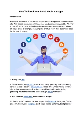 How To Earn From Social Media Manager