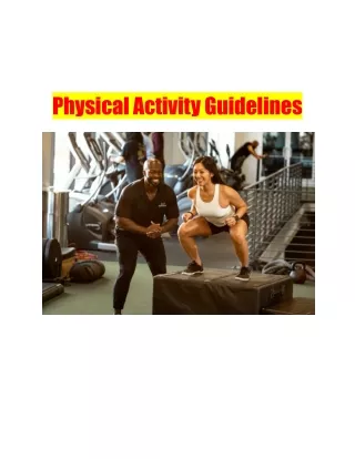 Physical Activity Guidelines