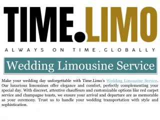 Wedding Limousine Service - Time.Limo