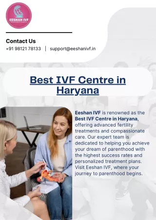 Eeshan IVF Leading the Way as the Best IVF Centre in Haryana