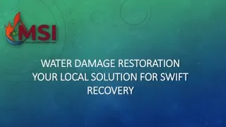 Water Damage Restoration - Your Local Solution for Swift Recovery