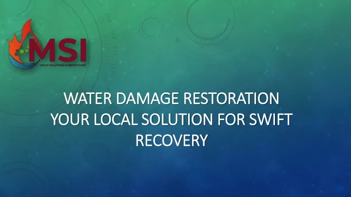 water damage restoration your local solution for swift recovery