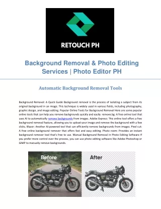 background removal photo editing services photo