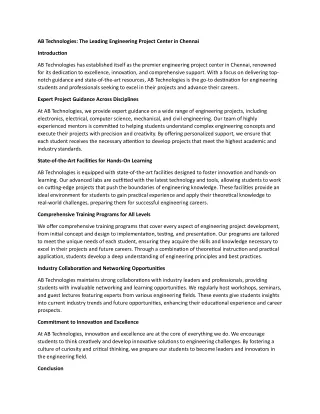 ab technologies the leading engineering project