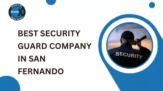 Best Security Guard Company in San Fernando