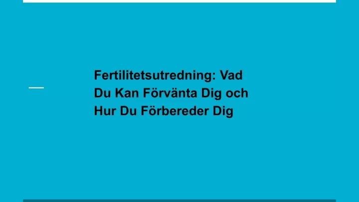 fertilitetsutredning