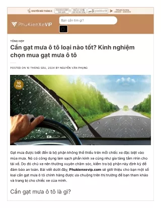 Cần gạt mưa ô tô loại nào tốt? Kinh nghiệm chọn mua gạt mưa ô tô