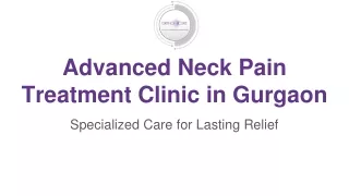 Advanced Neck Pain Treatment Clinic in Gurgaon