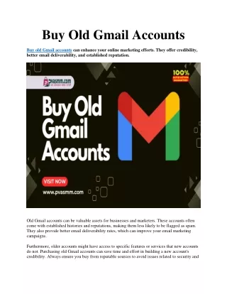 Buy Old Gmail Accounts