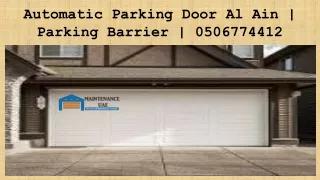 Automatic Parking Door Al Ain