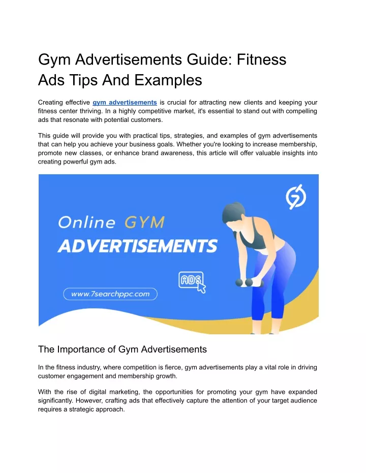 gym advertisements guide fitness ads tips