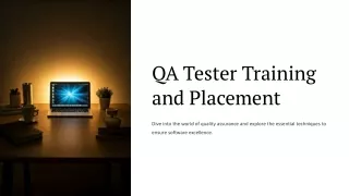 QA Tester Training and Placement