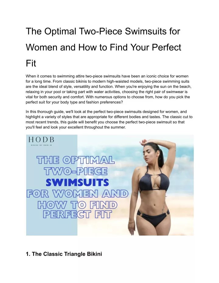 the optimal two piece swimsuits for