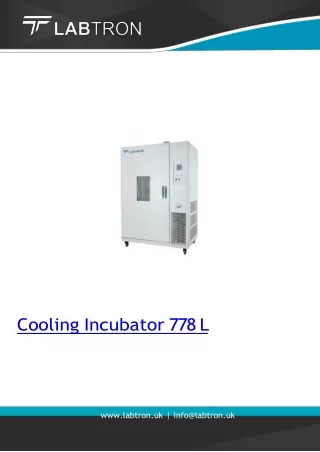 Cooling-Incubator 778 L