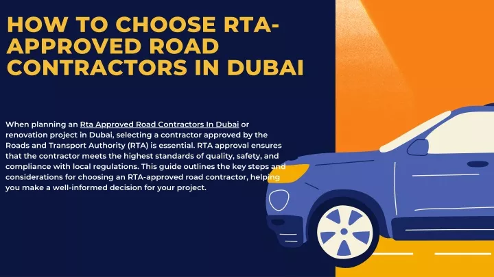 how to choose rta approved road contractors