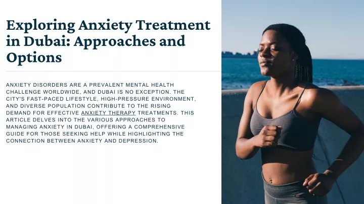 exploring anxiety treatment in dubai approaches