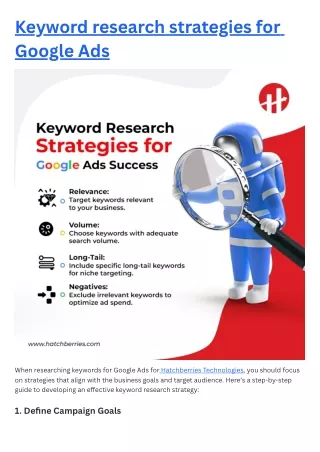 keyword research strategies for google ads