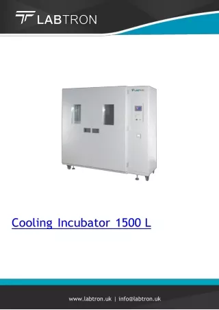 Cooling-Incubator- 1500 L